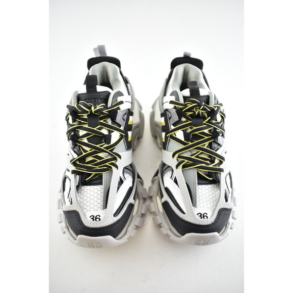 Balenciaga Track Sneaker Womens Black Grey White Yellow Platform Flat Trainer 36 - Picture 6 of 11